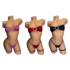 Black SEXY . EXOTIC DANCE WEAR . STRIPPER VIBES . FESTIVAL . HOLOGRAPHIC . THONG